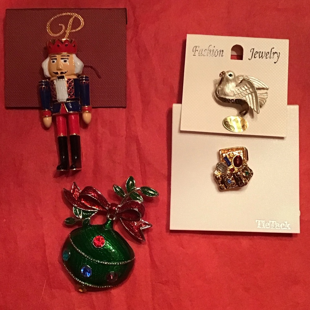 Colorful Holiday Brooch Set. Bundle # 6